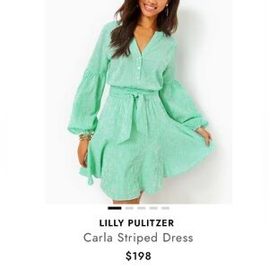 Lilly Pulitzer Green Carla Striped Dress